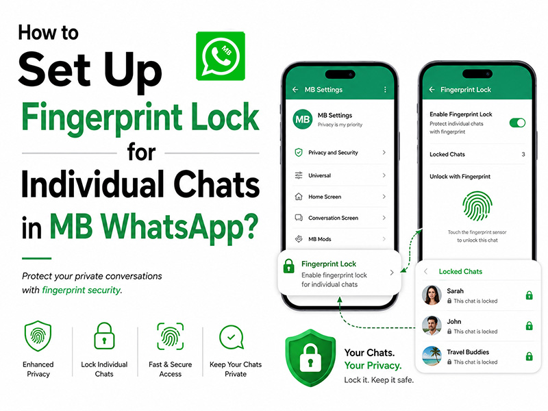 How to Set Up Fingerprint Lock for Individual Chats in MB WhatsApp?