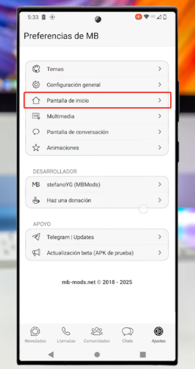 How to Align MB WhatsApp Bars to Match the iPhone Look?