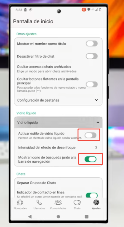 How to Align MB WhatsApp Bars to Match the iPhone Look?