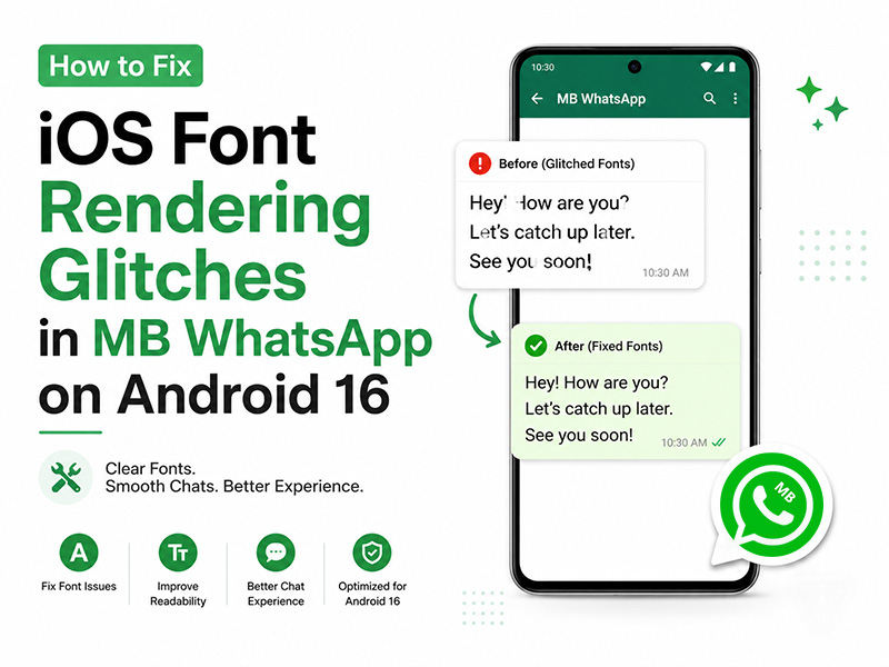 How to Fix iOS Font Rendering Glitches in MB WhatsApp on Android 16