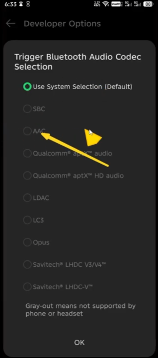 6. Switch Between Bluetooth Codec Modes