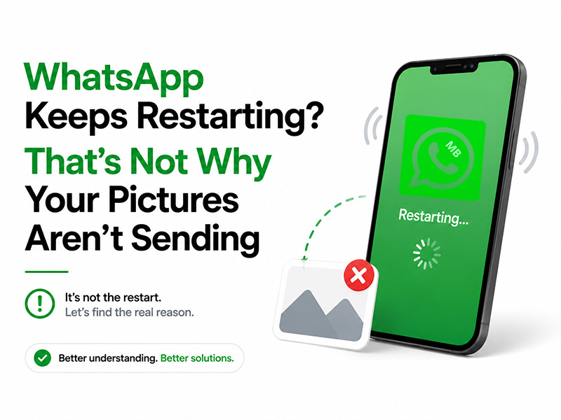 WhatsApp Keeps Restarting? That's Not Why Your Pictures Aren't Sending